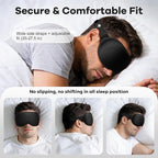 Weighted Eye Mask for Sleeping 2 Pack: Gentle Pressure Blackout Sleep Mask with 3D Contoured Cups, Zero Eye Pressure Sleep Mask for Lash Extensions, Memory Foam Travel Mask, Black Purple
