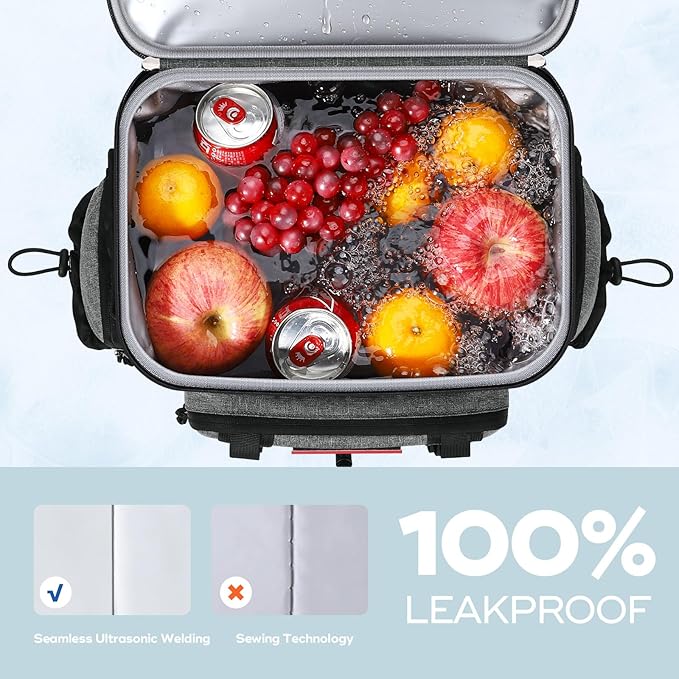 Maelstrom Backpack Cooler,Soft Lightweight Leakproof Cooler Backpack,35 Can Insulated Cooler Bag,Keeps 35 Cans Hot/Cold for Up to 16 Hours,Waterproof Lunch Backpack for Men Women-Grey