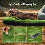 OGERY Sleeping Pad for Camping, 6" Extra-Thick Reinforced Camping Sleeping Pad with Pillows & Built-in Foot Pump, Ultralight Self Inflating Air Mattress Mat for Tent Hiking Essentials Gear