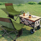 Compact Backpack Beach Chairs 2 Pack with Adjustable Backrest & Side Pocket, Low Folding Camping Chairs for Adults, Portable Reclining Chairs for Beach, Lawn, Travel