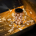 Birthday Gifts for Women,Solar Lanterns Outdoor Hanging Lantern Lights, Dragonfly Hollowed-Out Metal Decor Lantern, Waterproof LED Decorative Garden Light - Delicate Garden Decoration for Patio, Yard