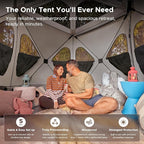 Space Acacia Lite Camping Tent | 2/3/4/8 Person Pop Up Tents for Camping | Lightweight & Durable Beach Tent | Level 7 Wind Resistance, UPF 50+ | Quick Setup for Camping & Backyard