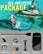 HEYBOARD Inflatable Stand Up Paddle Board 10'6"×32"×6" Standup Paddleboard with Premium SUP Accessories & Backpack, Non-Slip Deck, Waterproof Bag, Leash, Paddle, Hand Pump