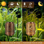 Solar Lanterns Outdoor Waterproof Hummingbird and Iris Garden Decor Gifts for Women Hanging Solar Lights with Metal Design Warm Light for Patio Yard Porch