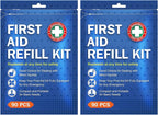 90 Pieces First Aid Refill Kit - Wound Care Kit Includes Bandages for Home, Travel, Hiking - Portable Replacement Kit for First Aid Medical Supplies（2 Set）