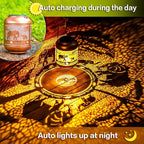 Elephant Solar Lanterns Outdoor Waterproof Hanging Solar Lights Elephant Gifts for Women/Men/Elephant Lovers Gifts Metal Decorative LED Elephant Lanterns for Garden Decor,Patio,Lawn,Pathway,Yard