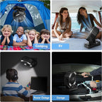 40000mAh Battery Powered Camping Fan - 136H Max Cooling, Rechargeable Battery Operated Oscillating Floor Fan with Charger, Remote & Hook, Portable for Tent Outdoor Patio Garage Hurricane Power Outage