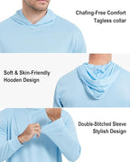 ProtectX High Visibility Sun Protection Lightweight Long Sleeve Hoodie, UPF 50+ Quick-Dry, SPF UV Shirt, Active Wear