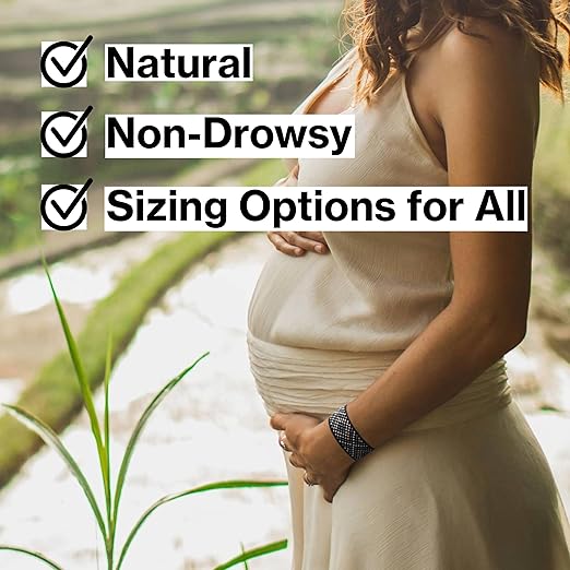 Blisslets Acupressure Motion Sickness Bands - Cecilia Duo (Large) - Stylish Morning Sickness Relief Band | Travel, Pregnancy, Cruise