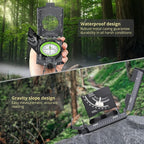 Compass Hiking Survival, IP65 Waterproof Metal Compass with Sighting Clinometer and Carry Bag, Multifunctional, Professional, for Camping Hunting Hiking Navigation