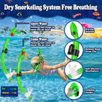 U PHITNIS Kids Snorkel Set for Age 4-14 - Dry Top Snorkeling Gear for Kids Junior & Youth - Childs Diving Mask with Big Eyes for Boys Girls - Anti-Fog Snorkeling Mask and Snorkel Set