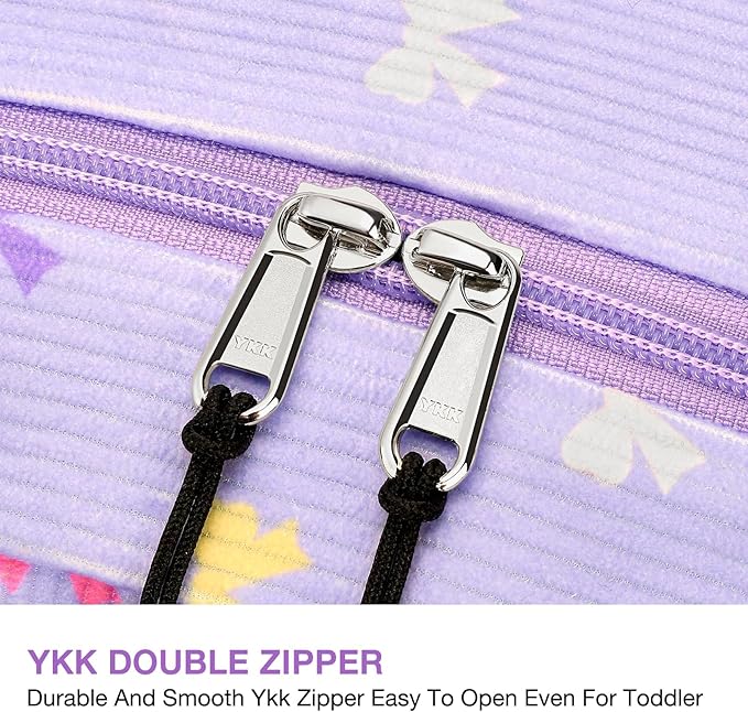 STEAMEDBUN Corduroy Toddler Backpack for Girls 2-4: Kids backpack for Girls - 12 inch Preschool Kindergarten Backpacks - Purple Bow