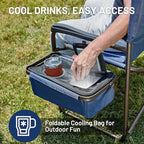 TIMBER RIDGE XXL Oversized Directors Chair 600lbs - Heavy Duty Camping Chair with Cooler Bag & Table, Portable Folding Chair with Wide Seat for Tailgating, Patio, Outdoor - Blue (2 Pack)