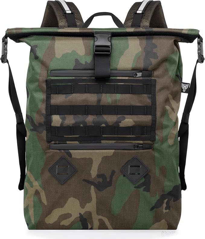 Xtreme Sight Line ~ AQUA RT ~ Large Water-Proof Faraday Backpack for Laptops, Tablets, and Mid-Size Electronics ~ Tracking/Hacking Defense ~ Woodland Camo