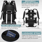Extra Large Backpack for Men 50L,17inch Travel Backpack with USB Charging Port,TSA Big Business Anti Theft Durable Laptops Backpack,Water Resistant College Padded Computer Bag Gifts for Men Women,Grey