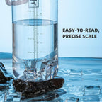 Fanhaw 32 oz Clear Water Bottle with Fast-Flow Spout Lid, BPA-Free Tritan, Wide Mouth, Leakproof, Reusable Bottle for Gym, School, Office, Travel (Clear&White)