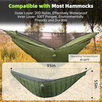 Hammock Underquilt for Camping Hammock, Full Length Camping Quilt for Lightweight Soft Warm 3-4 Seasons 41-68°F, Great for Hiking Backpacking Traveling Beach (Hold Up to 500lbs)