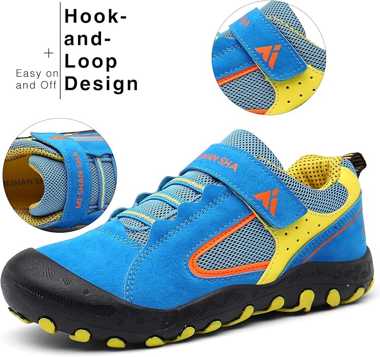 Mishansha Kids Hiking Boots Toddler Girls Boys Hiking Shoes Water-Resistant Anti-Collision Non-Slip Athletic Outdoor Trekking Boots