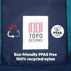 Topo Designs Global Travel Bag – 30L or 40L - Carry-On Compliant Most Airlines, Durable Travel Duffel Bag, Clam Shell Main Pocket, Laptop Sleeve, Backpack, Sling, Luggage (40L / Olive)