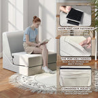 jela Outdoor Chaise Lounge, Waterproof Folding Sofa Bed Lounge Chair, UV Resistant Folding Lounge Chair with Machine Washable Cover, Soft Foam Patio Sofa Chairs Pool Lounge Chaise Chairs (Sand)