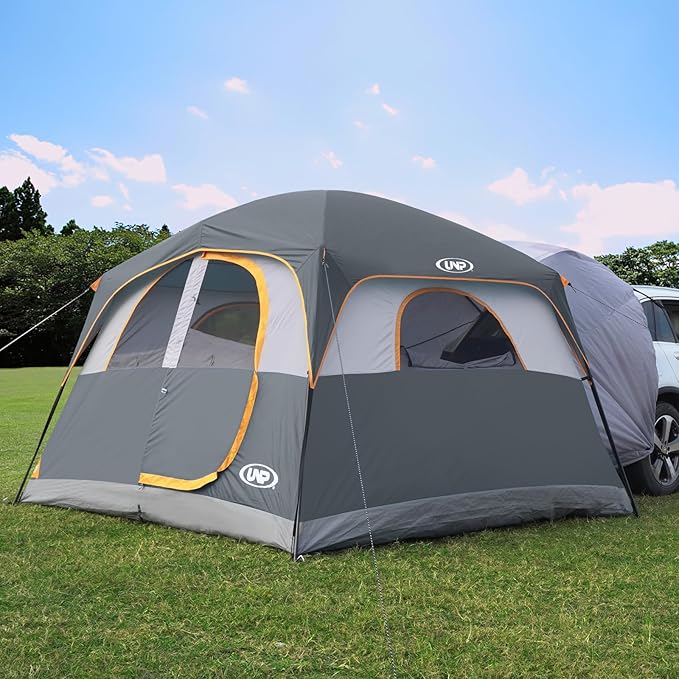 UNP SUV Tent for Camping, 6-Person SUV Tailgate Tent - Easy Set Up with Rainfly, 10'x9'x78in(H)
