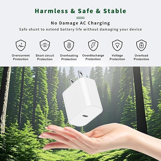 Multi Charger for Apple Watch Charger/iPhone 16 Charge/Multiple Devices, 3 in 1 Travel Charging Cable 6.1FT with 20W USB C iWatch Chargers Fast Charging for i-Watch Series/iPhone 15 16 Pro Max/14/13