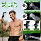 InkTrail Portable Camping Shower with Heater, Long-Lasting 6000mAh Rechargeable Camping Shower with Sprayer Head,4 Spray Modes,IPX7 Waterproof Outdoor Camp Pump for Hiking, Travel, Car, Pet