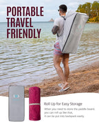 ZLX 11'6" Extra Wide Inflatable Stand Up Paddle Board SUP, Stable Non-Slip Deck Pad, Unique Fin System and Premium iSUP Accessories - Portable Backpack & Upgraded Pump for Adults, All Skill Levels