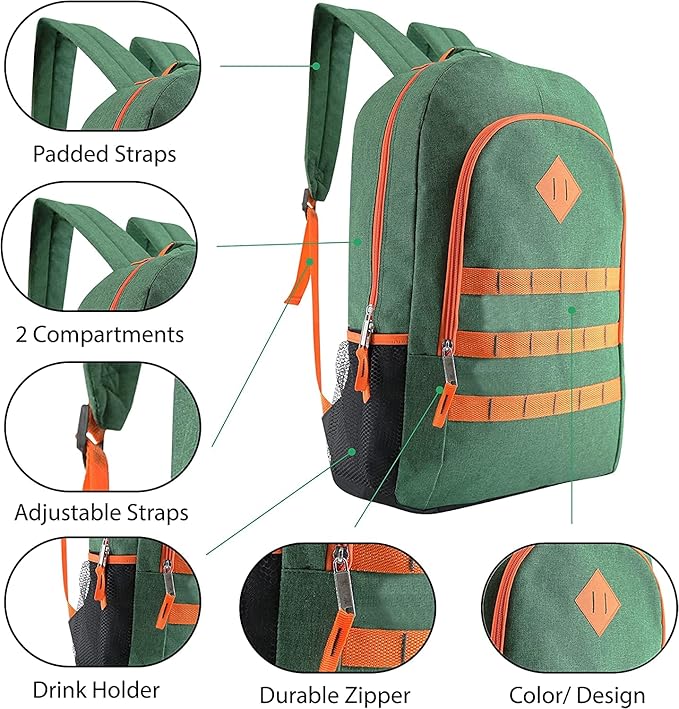 Bulk Case of 12 Backpacks, 12 Winter Item Sets, 12 Hygiene Supplies Kits - Bulk Supplies for Cold Weather, Emergencies, Homeless, Charity - Wholesale Unisex Winter Accessories