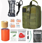 Tactical Emergency First Aid Kit: MOLLE Admin Pouch IFAK - Wound Dressing Blood Control EMT Survival Trauma Kit 6" Bandage- Camp Travel Car Medic Kit