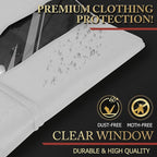 10 Pack 40-inch Garment Bags for Travel, Garment Bags for Hanging Clothes with Zipper and Visible Transparent Window, White