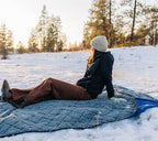 Sherpa Waterproof Outdoor Blanket. Large Sherpa Camping & Stadium Blanket for Cold Weather. Perfect for Picnic, Sports, Concerts, Outdoors, Boat. Windproof, Extra Warm, Machine Washable.