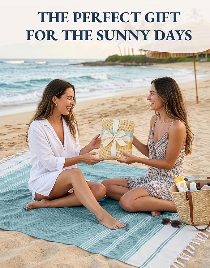 LANE LINEN Pool Towels, Turkish Beach Towels Oversized Set of 6, Pre-Washed,No Shrink, Quick Dry Travel Towel,Stylish Beach Towel for Women, Absorbent & Sand Free Towel, 39"x71"