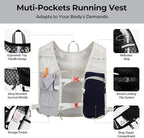 Hydration Running Vest with 1.5L Water Bladder for Hiking Backpack, Reflective Safety Vest for Men & Women, Lightweight Adjustable Marathon Gear for Trail Running