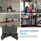 ZELUS Weighted Vest, 6lb/8lb/12lb/16lb/20lb/25lb/30lb Weight Vest with Reflective Stripe for Workout, Strength Training, Running, Fitness, Muscle Building, Weight Loss, Weightlifting