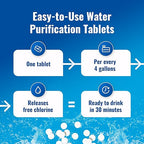 Drinking Water Essentials Kit - 200 Aquatabs Water Purification Tablets + 50 Chlorine Test Strips - for Boat and RV Tanks - by Aquamarine Water Solutions