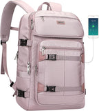 PIJUSHI Travel Backpack for Women Flight Aprroved Carry on Bag Large Casual Luggage Backpack Fit 16 inch Laptop(PE050 Ashen Purple)