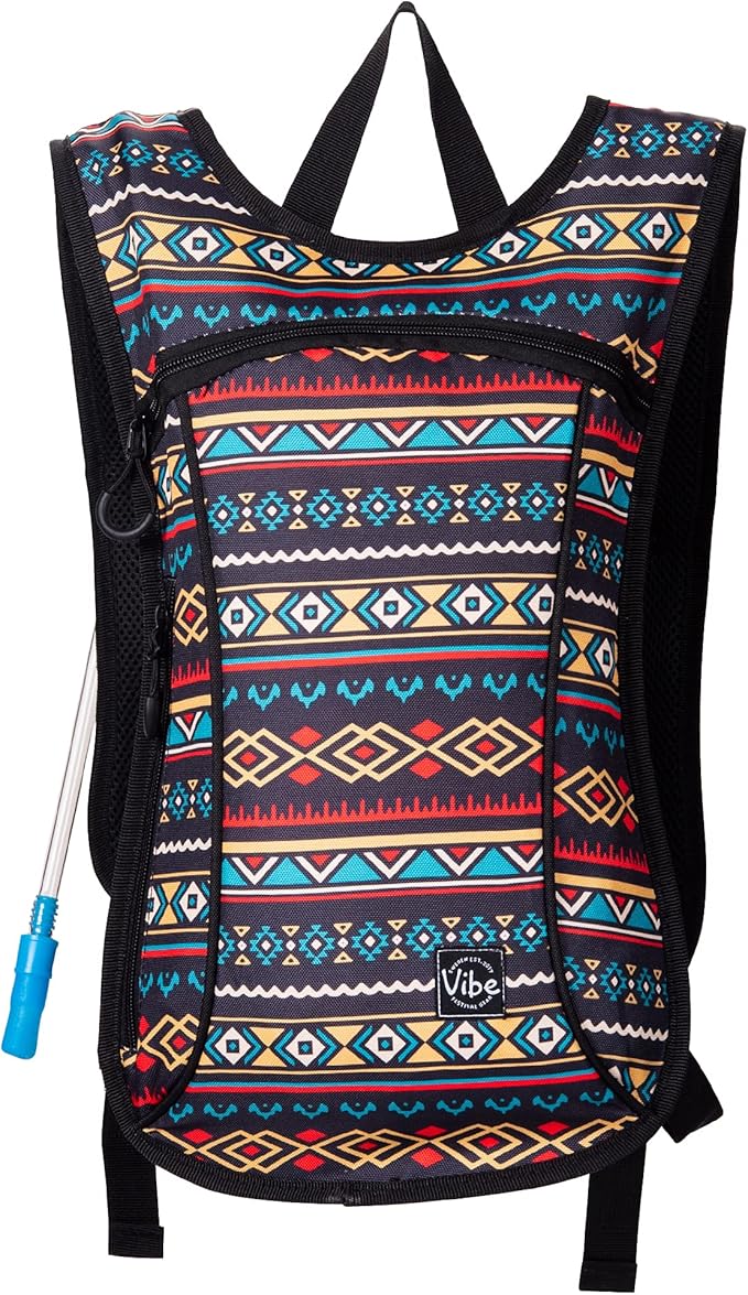 Vibe Festival Gear Hydration Pack Backpack with 2L Water Bladder for Women, Men, Teens, Kids - Hydropack Hydro Sports, Outdoor, Running, Camping, Hiking, Festivals, Raves