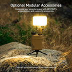 ELECOM NESTOUT Rugged Power Bank, 15000mAh Outdoor Charger, 32W USB C Fast Charging PD, Waterproof IP67, Heavy Duty Shockproof, Tactical Battery Pack for iPhone Tablet Hiking Camping Survival (Beige)