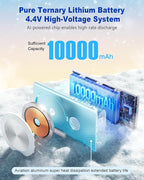 Kesguar Magnetic Portable Charger, 10000mAh 22.5W PD Super Fast Charging Wireless Power Bank. Ultra-Strong Magnet, USB C in&Out Battery Pack for Magsafe, iPhone 17/16/15/13/12 Pro Series, Blue