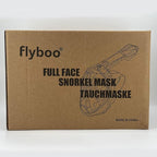 Flyboo Snorkel Mask,180°View Snorkelling Gear with Panoramic Full Face Design-Sports Camera Compatible Diving Mask with Anti-Fog and Anti-Leak Technology for Adults and Kids