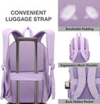 KEOFID Classic Travel backpack for Men and Women, Anti Theft Laptop Backpack with USB Charging Port for Work, Large Bag for College, Water Resistent(Purple)