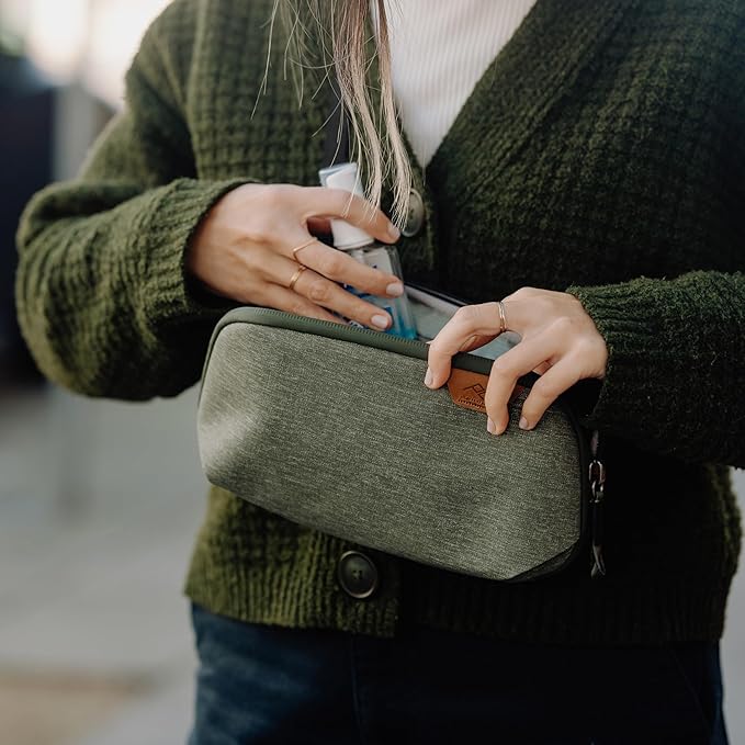 Peak Design Small Tech Pouch, Charcoal, Electronics Organizer for Travel or Everyday Carry, Origami-Style Storage, Cable Pass-Through, Weatherproof Recycled Nylon, Gear Carry Bag for Men and Women