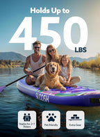 SLOOSH Inflatable Stand Up Paddle Board, 10'6" Paddle Boards with Premium Accessories, Non-Slip EVA Deck, Ultra-Light Carry Bag Pump, Ripple SUP for Youth & Adults of All Skill Levels