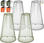 HESTYA 4 Pack Mosquito Head Net Face Mesh Protecting Net for Outdoor Hiking Camping Climbing Mosquito Fly Insects Preventing(Gray, Army Green)