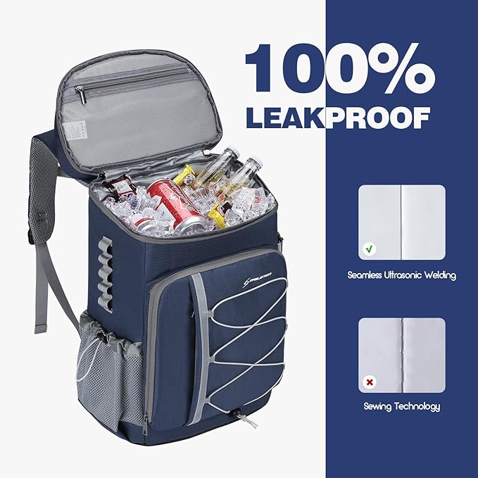 Maelstrom Cooler Backpack - 35/50 Can Insulated Soft Cooler Lunch Bag for Camping, Beach, Hiking & Shopping