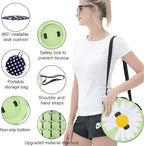 ALEVMOOM Upgraded Telescoping Collapsible Stool with Cushion, Folding Stool with Printing Portable Retractable Foldable Seat Max Load 600lbs for Adults Camping Fishing Outdoor