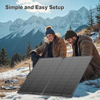200W Portable Solar Panel Kit,23.5% High Efficiency 12BB Cells,Ultra-Thin 1.6mm Tempered Glass,20A PWM Controller, IP68 Waterproof,Foldable Lightweight for RV,Off-Grid,Camping,Outdoor Power Station