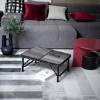 Small Folding Camping Table, 2ft Portable Picnic Table Aluminum 24" x 16", 3 Adjustable Heights Portable Lightweight Table Dining for RV, Picnic, Beach (Black Lava)