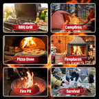 Charcoal Fire Starters for Grill: 150 PCS Premium Natural Tumbleweed Fire Starters - BBQ Firestarters for Campfires Fireplace Firepit Pizza Oven Wood Stove Smoker